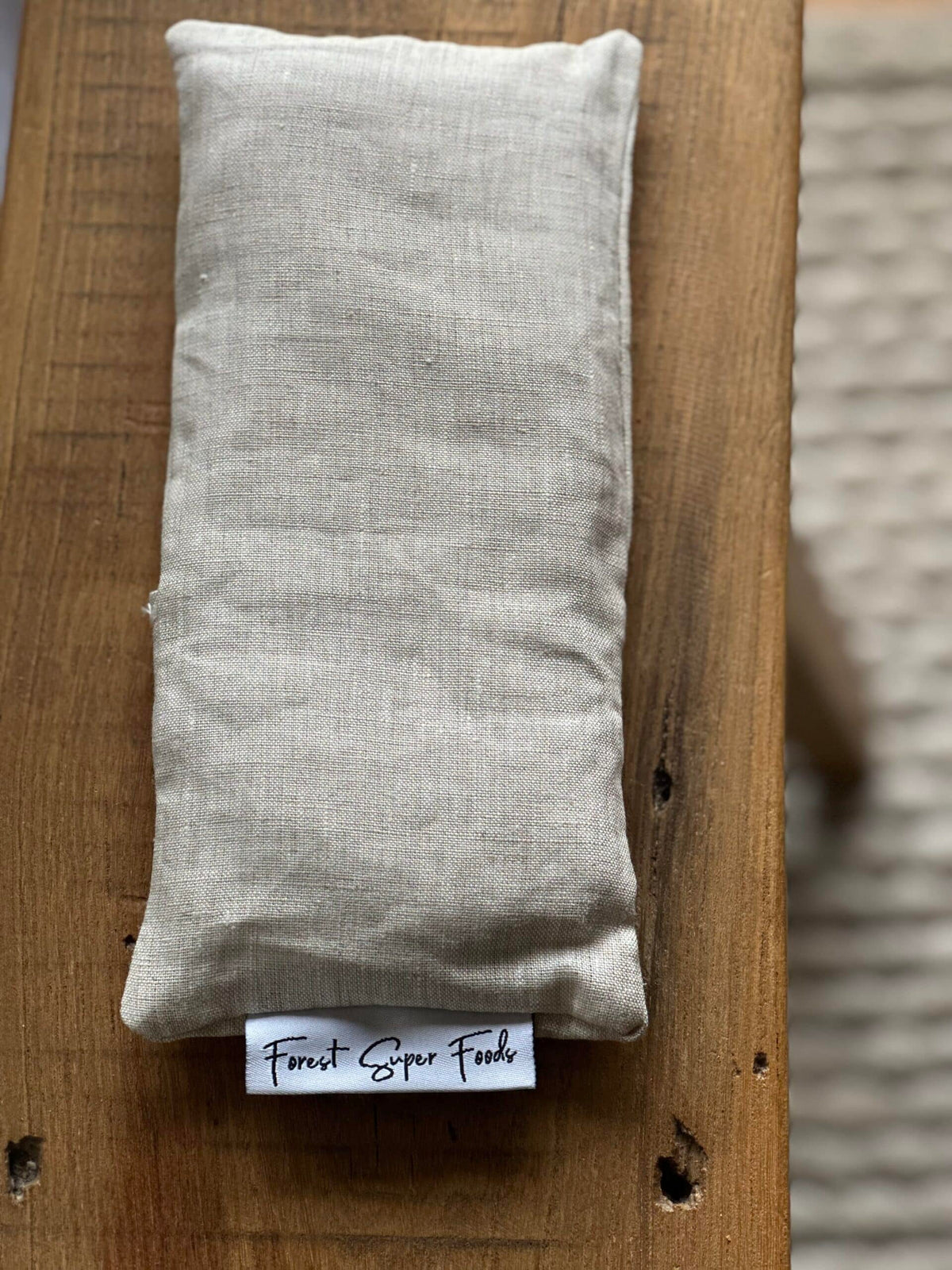Lavender relaxation eye pillow made from 100% linen filled with flaxseeds and lavender for soothing relief