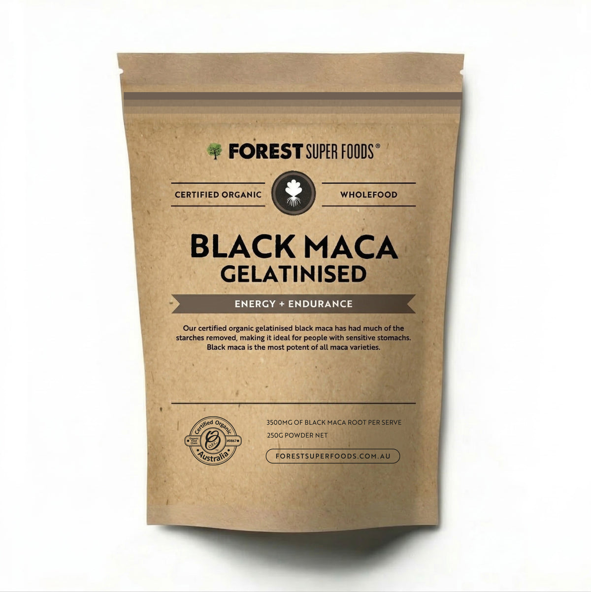 Gelatinized Black Maca Powder